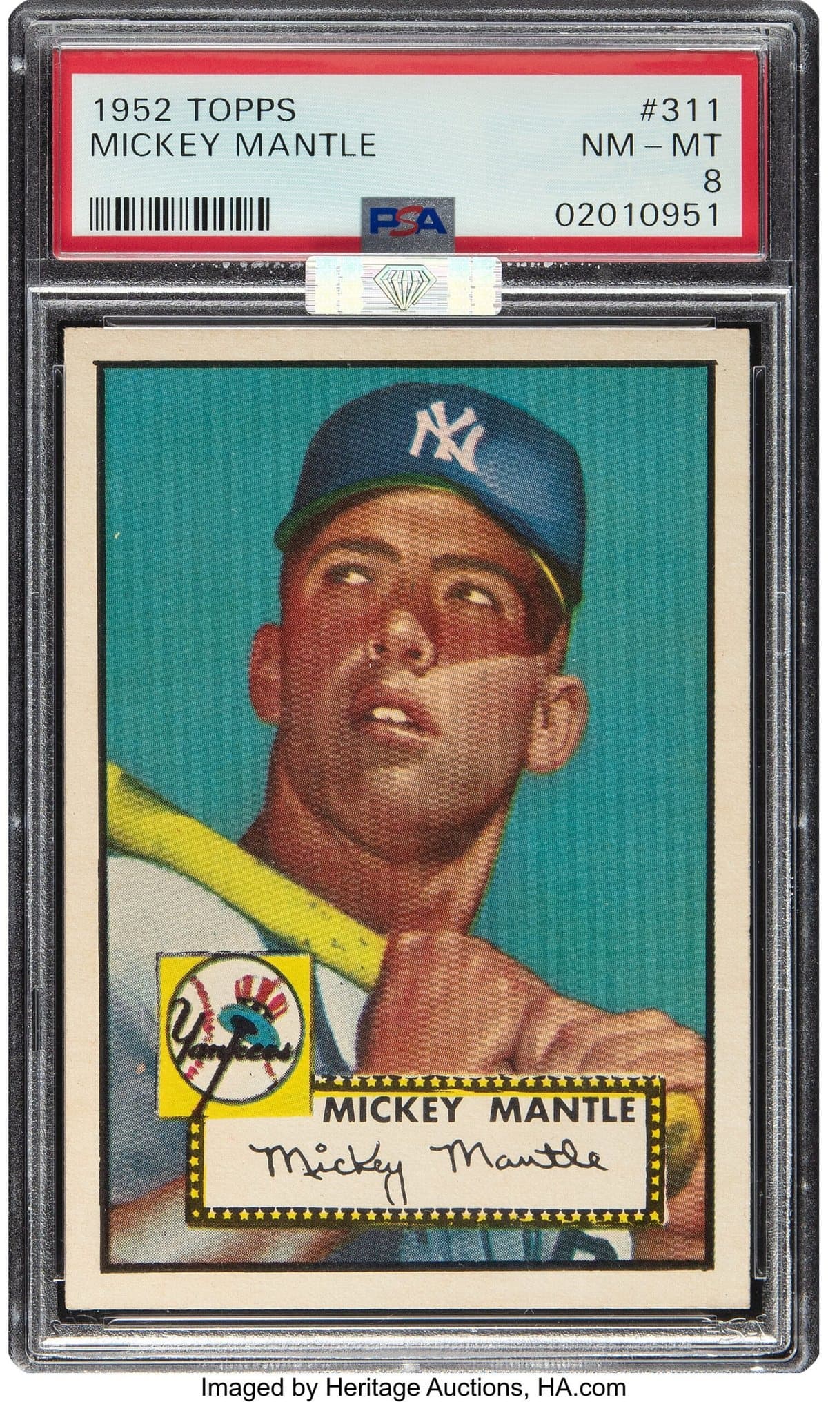 1952 Topps Mickey Mantle #311