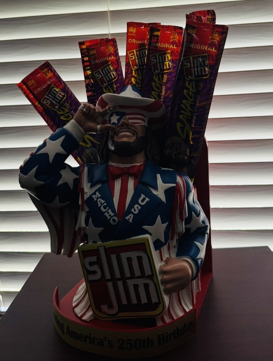 Macho Man 2026 Slim Jim display