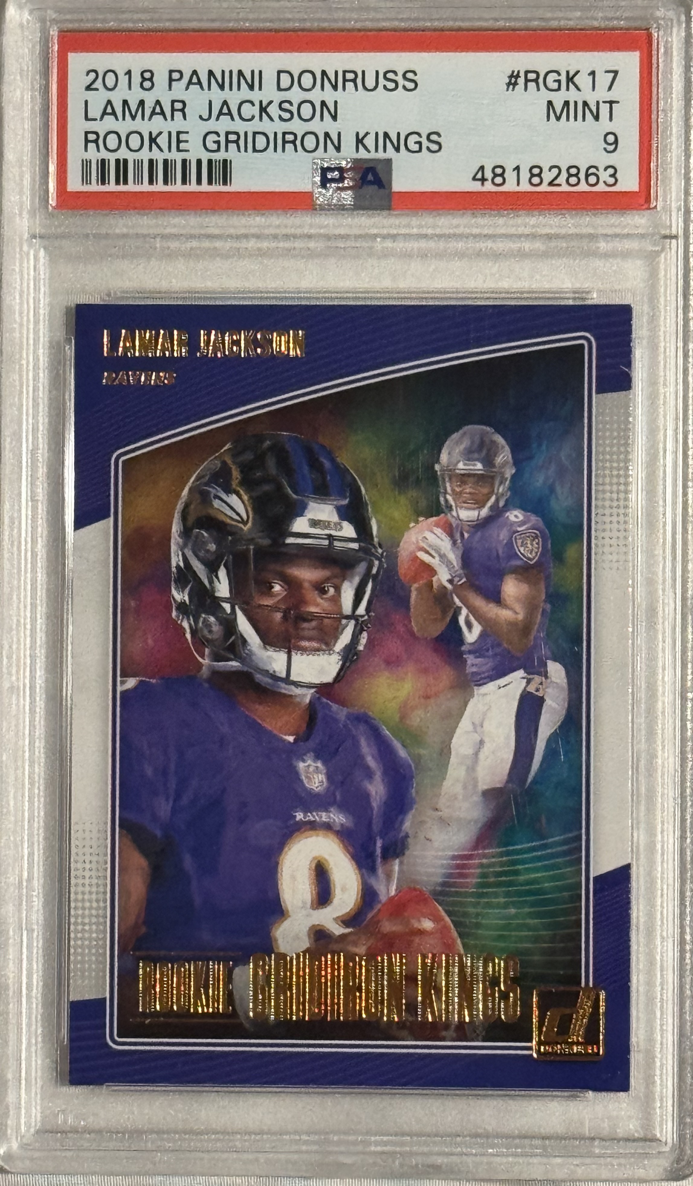 Lamar Jackson rookie PSA 9