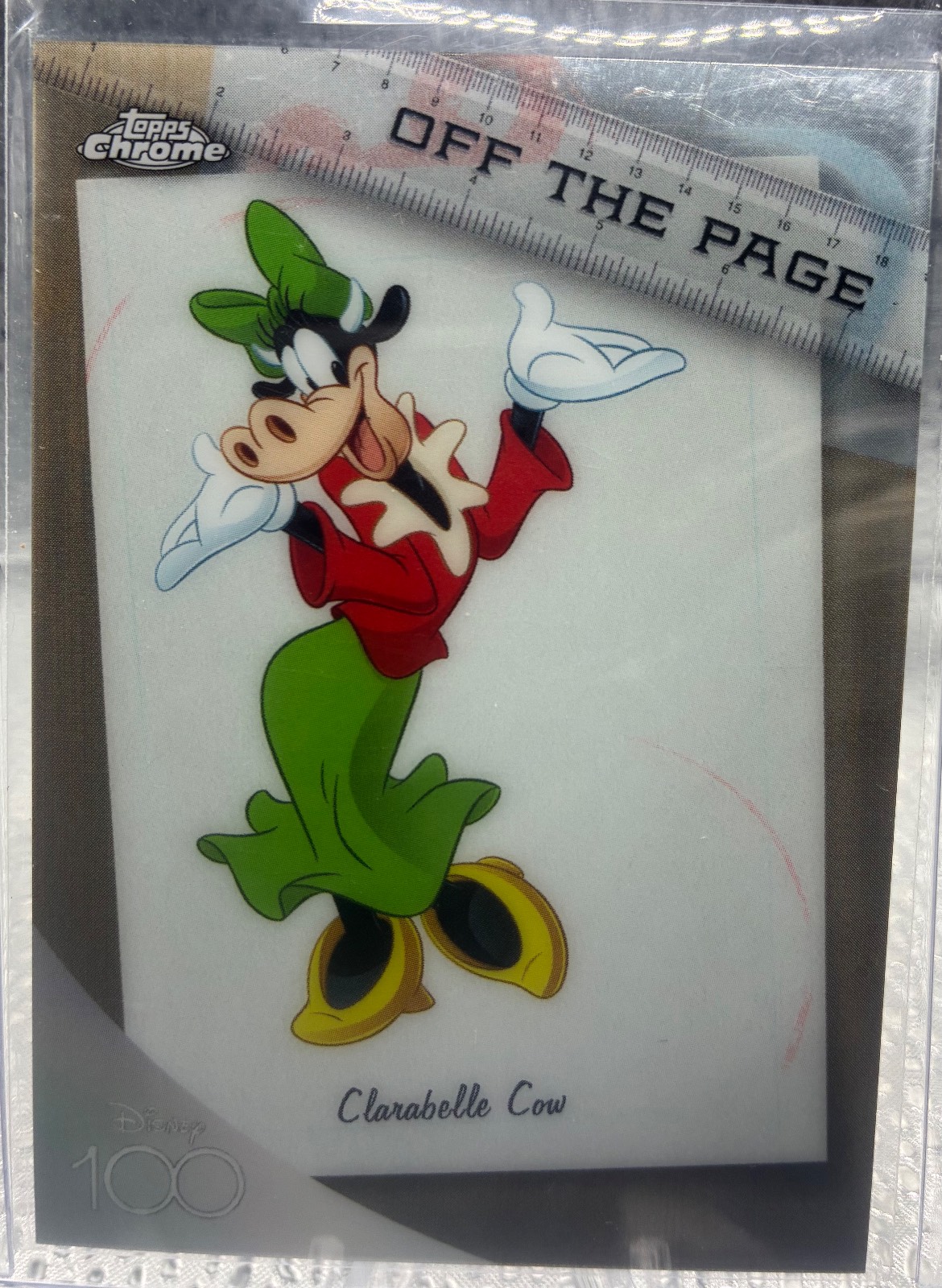 Topps Chrome Clarabelle Cow Off The Page Disney 100